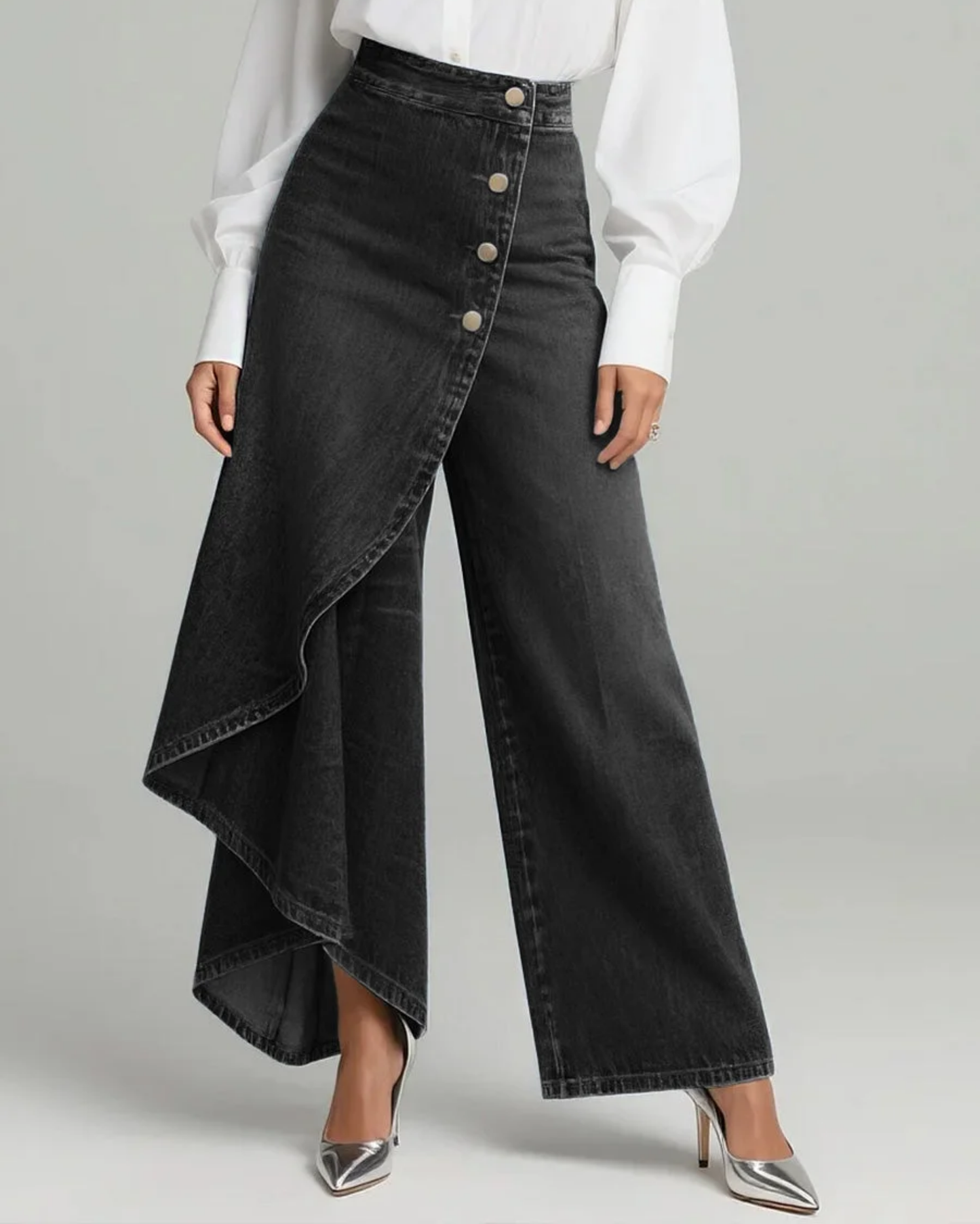 AUDREY | PANTALONES VAQUEROS CON LAZO FRONTAL