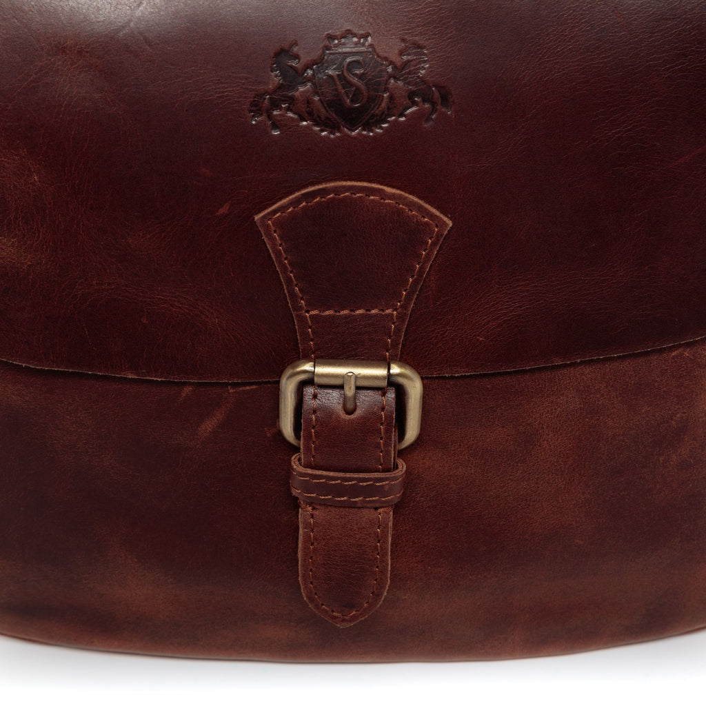 Schultertasche Leder braun YALE Umhängetasche Damen