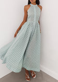 Vestido Icon de Adriana Polka | Pistacho/Blanco