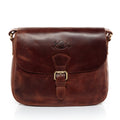 Schultertasche Leder braun YALE Umhängetasche Damen